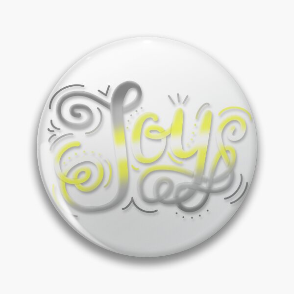 Item preview, Joy Hand Lettering Demigender Pride Pastel Yellow Grey White designed and sold by JoyfulJen.