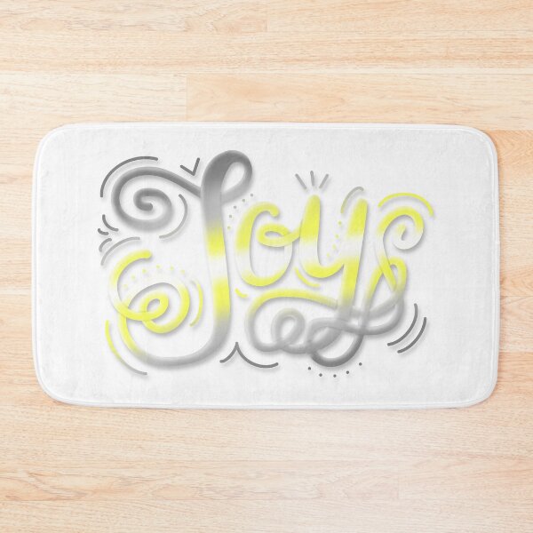 Item preview, Joy Hand Lettering Demigender Pride Pastel Yellow Grey White designed and sold by JoyfulJen.