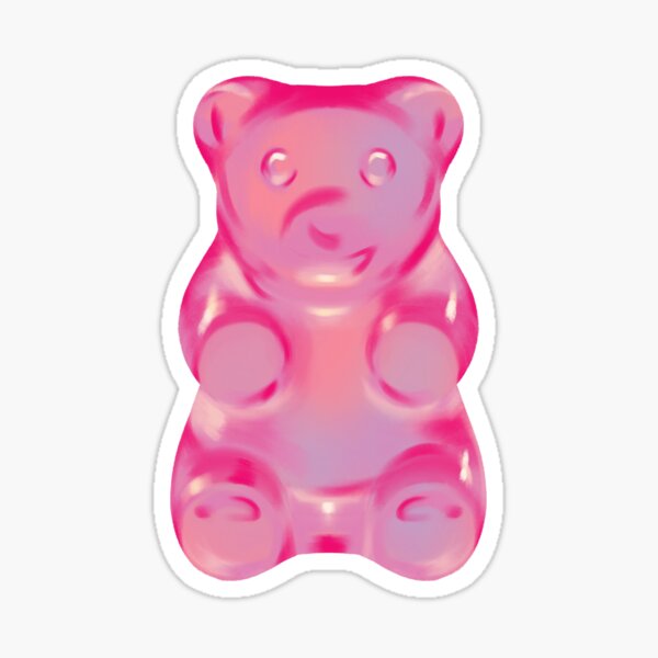 Vista previa del artículo con la obra «Osito de goma rosa», diseñado y vendido por yodaearzclub.