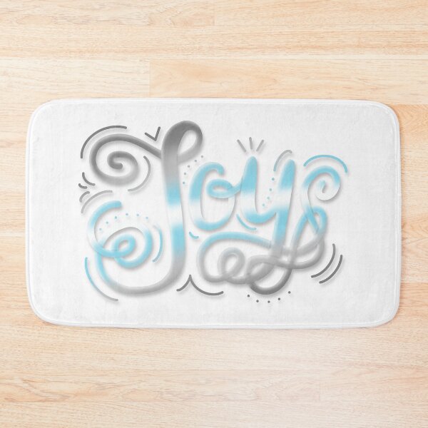 Item preview, Joy Hand Lettering Demiboy Pride Pastel Blue Grey White designed and sold by JoyfulJen.