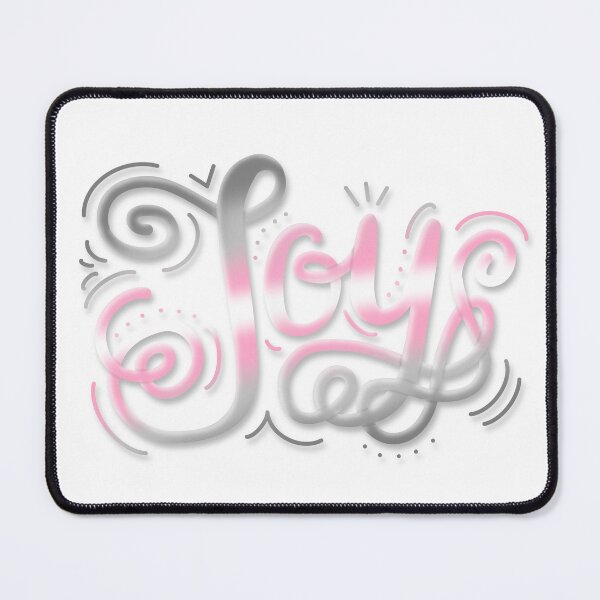 Item preview, Joy Hand Lettering Demigirl Pride Pastel Pink Grey White designed and sold by JoyfulJen.