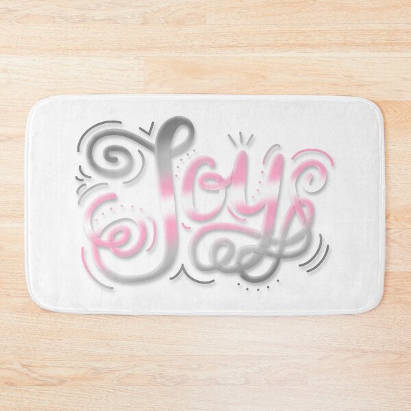 Item preview, Joy Hand Lettering Demigirl Pride Pastel Pink Grey White designed and sold by JoyfulJen.