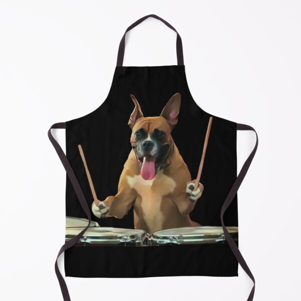 Item preview, Boxer dog playing drums designed and sold by JAGA-ALIME.