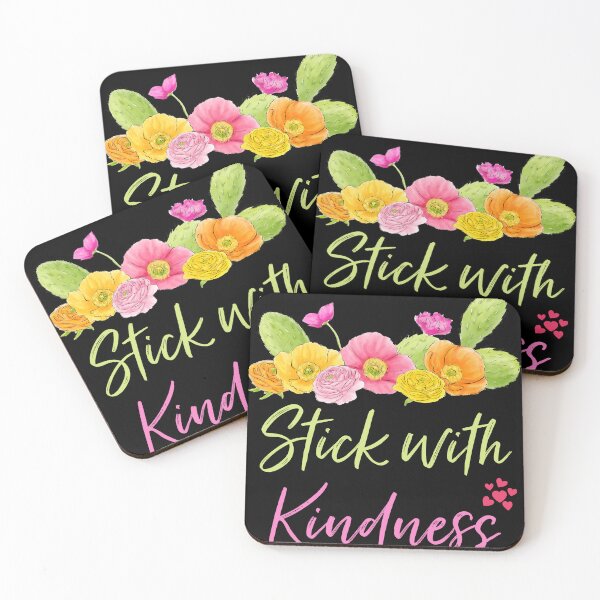 Item preview, Stick With Kindness Cute Cactus Lover Succulent Lover Gift print designed and sold by farhanhafeez.