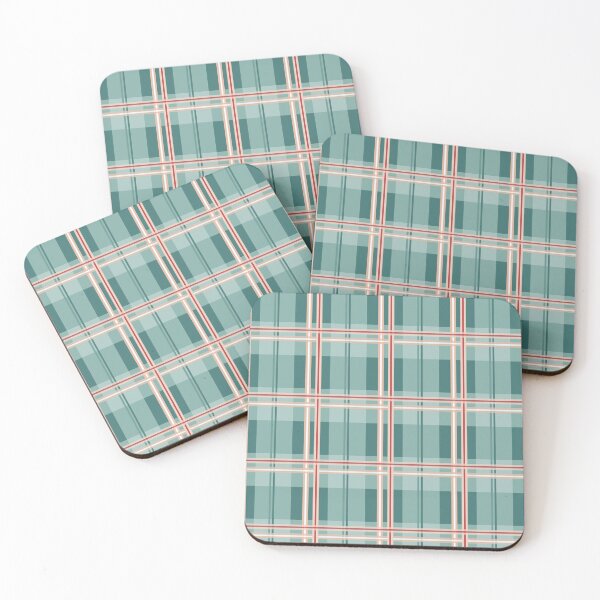 Item preview, Plaid Pattern With Stripes On Teal designed and sold by JaselviiStudio.