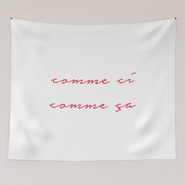 Item preview, Vintage French Phrase Comme Ci Comme Ça Famous French Gift designed and sold by farhanhafeez.