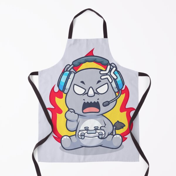 Item preview, Cute Angry Rhino Gaming Cartoon Vector Icon designed and sold by hjian8219.