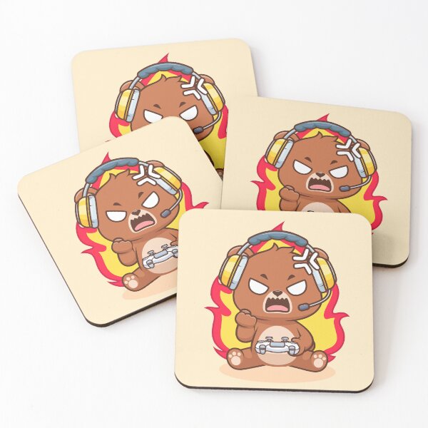 Item preview, Cute Angry Bear Gaming Cartoon Vector Icon designed and sold by hjian8219.