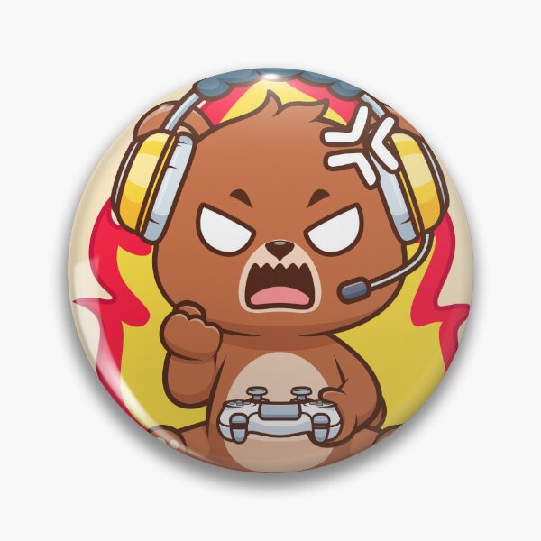 Item preview, Cute Angry Bear Gaming Cartoon Vector Icon designed and sold by hjian8219.