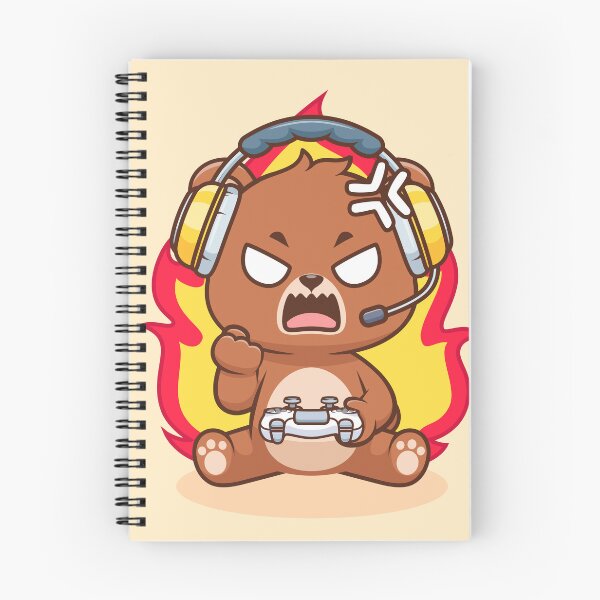 Item preview, Cute Angry Bear Gaming Cartoon Vector Icon designed and sold by hjian8219.