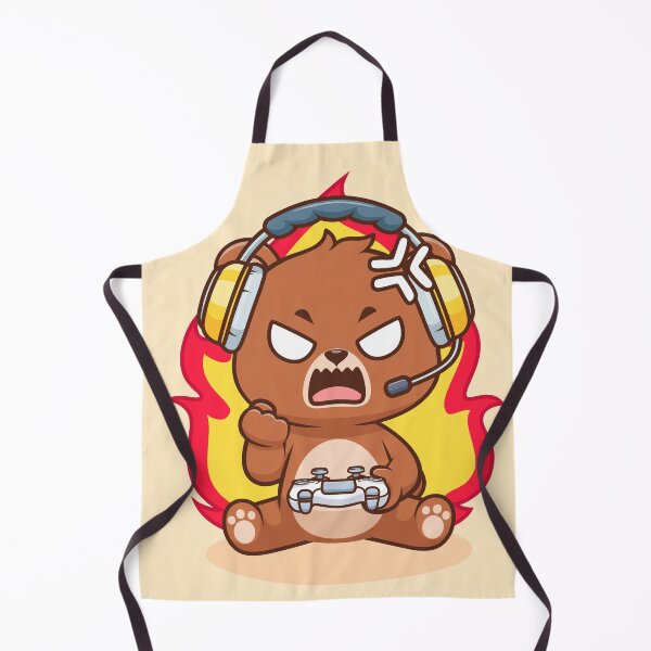 Item preview, Cute Angry Bear Gaming Cartoon Vector Icon designed and sold by hjian8219.