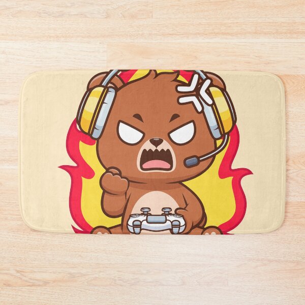 Item preview, Cute Angry Bear Gaming Cartoon Vector Icon designed and sold by hjian8219.