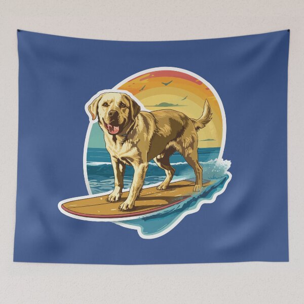 Item preview, Surfing Yellow Lab designed and sold by VelvetRoom.