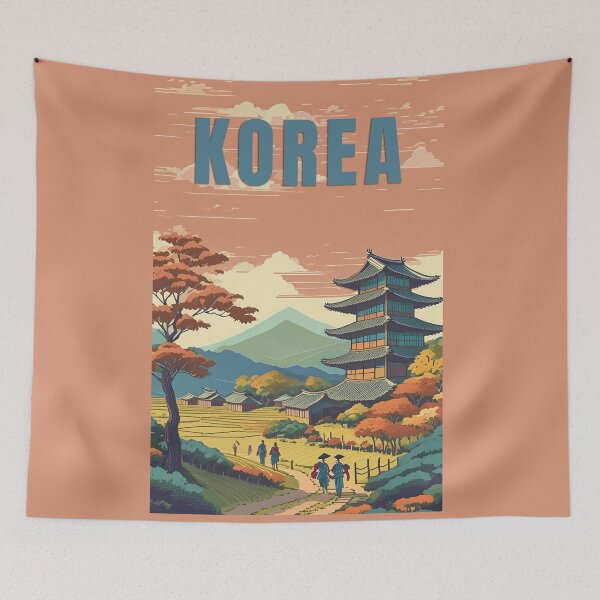 Item preview, KOREA Landscape traditional vintage style designed and sold by La Loca.