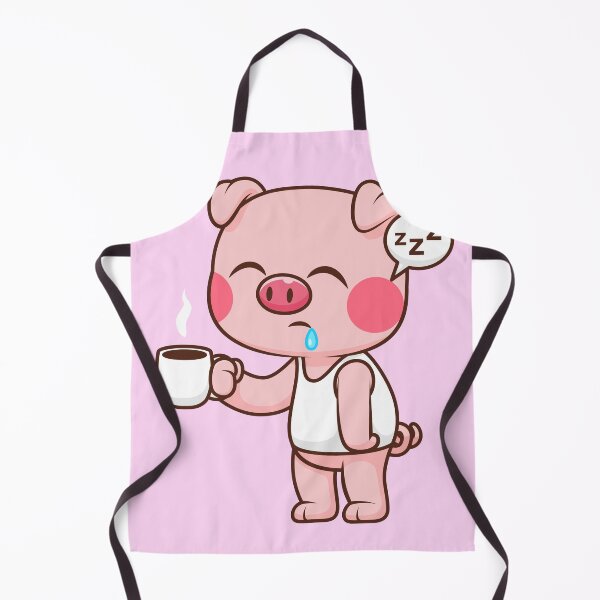 Item preview, Cute Sleepy Pig Holding Coffee Cartoon Vector Icon designed and sold by hjian8219.