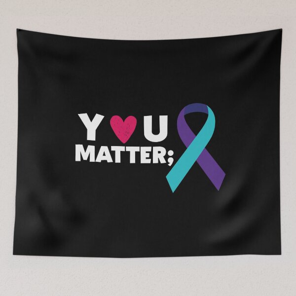 Item preview, You Matter Suicide Prevention Awareness Teal Purple Ribbon design designed and sold by farhanhafeez.