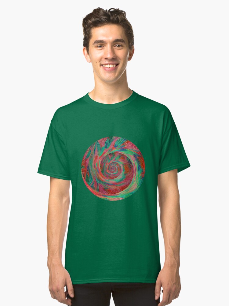 Alternate view of Abstract spiral sphere Classic T-Shirt