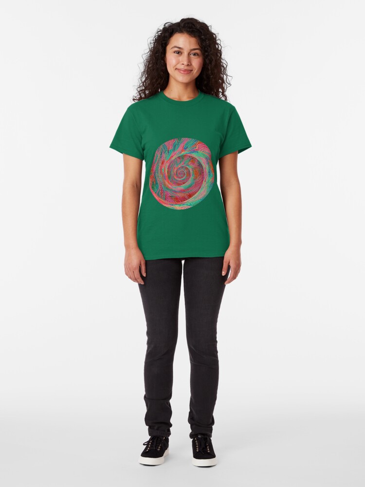 Alternate view of Abstract spiral sphere Classic T-Shirt