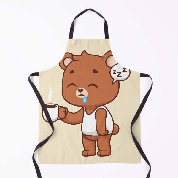 Item preview, Cute Sleepy Bear Holding Coffee Cartoon Vector Icon designed and sold by hjian8219.