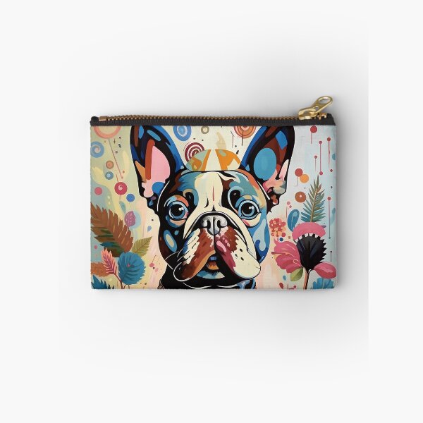 Item preview, A dog of the Bulldog breed among exotic flowers. designed and sold by Natalia-Vlad.