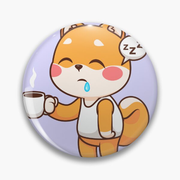 Item preview, Cute Sleepy Shiba Inu Dog Holding Coffee Cartoon Vector Icon designed and sold by hjian8219.