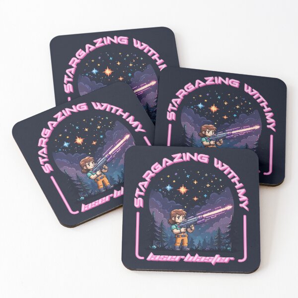 Item preview, Stargazing with My Laser Blaster - Sarcastic Retro Pixel Art designed and sold by Ravensdesign.