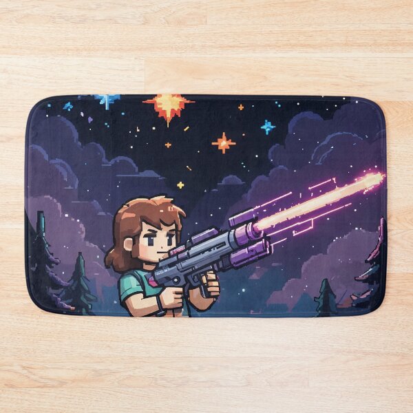 Item preview, Stargazing with My Laser Blaster - Sarcastic Retro Pixel Art designed and sold by Ravensdesign.