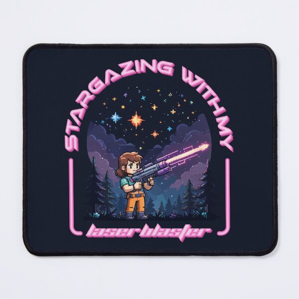 Item preview, Stargazing with My Laser Blaster - Sarcastic Retro Pixel Art designed and sold by Ravensdesign.