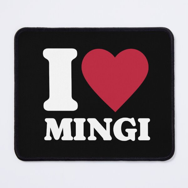 Item preview, ATEEZ ATINY i love mingi heart white typography text kpop Morcaworks designed and sold by Morcawork.