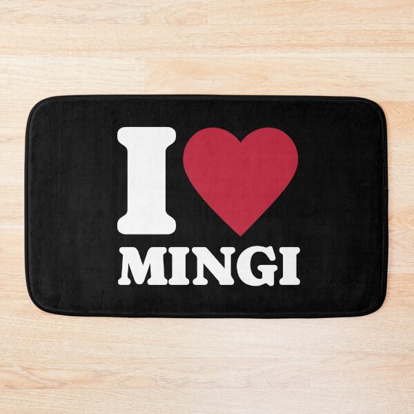 Item preview, ATEEZ ATINY i love mingi heart white typography text kpop Morcaworks designed and sold by Morcawork.