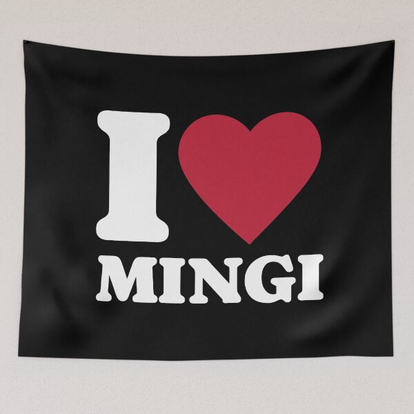 Item preview, ATEEZ ATINY i love mingi heart white typography text kpop Morcaworks designed and sold by Morcawork.
