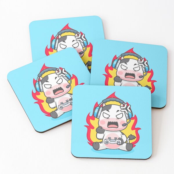 Item preview, Cute Angry Cow Gaming Cartoon Vector Icon designed and sold by hjian8219.