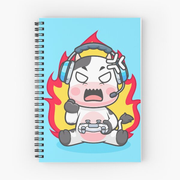 Item preview, Cute Angry Cow Gaming Cartoon Vector Icon designed and sold by hjian8219.