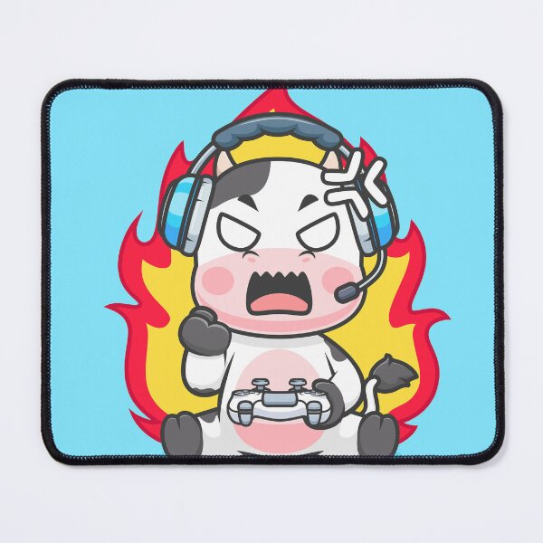 Item preview, Cute Angry Cow Gaming Cartoon Vector Icon designed and sold by hjian8219.
