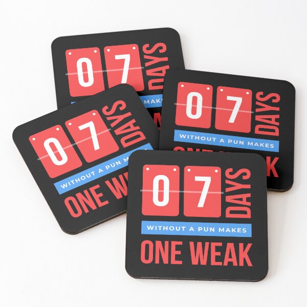 Item preview, Seven Days Without a Pun Makes One Weak - Funny Dad Joke Pun designed and sold by farhanhafeez.