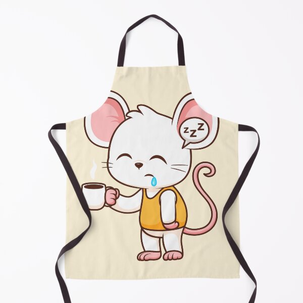 Item preview, Cute Sleepy Mouse Holding Coffee Cartoon Vector Icon designed and sold by hjian8219.