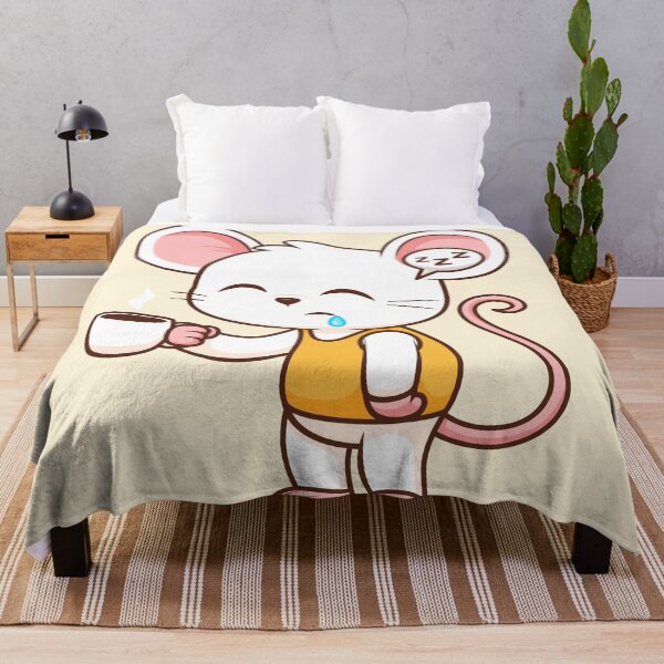 Item preview, Cute Sleepy Mouse Holding Coffee Cartoon Vector Icon designed and sold by hjian8219.