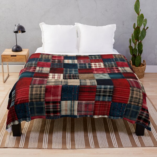 Item preview, Cozy Multicolor Plaid Flannel Patchwork designed and sold by darkskydelights.