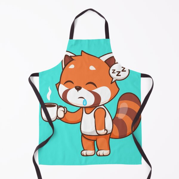 Item preview, Cute Sleepy Red Panda Holding Coffee Cartoon Vector Icon designed and sold by hjian8219.