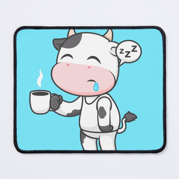 Item preview, Cute Cow Sleepy Holding Coffee Cartoon Vector Icon designed and sold by hjian8219.