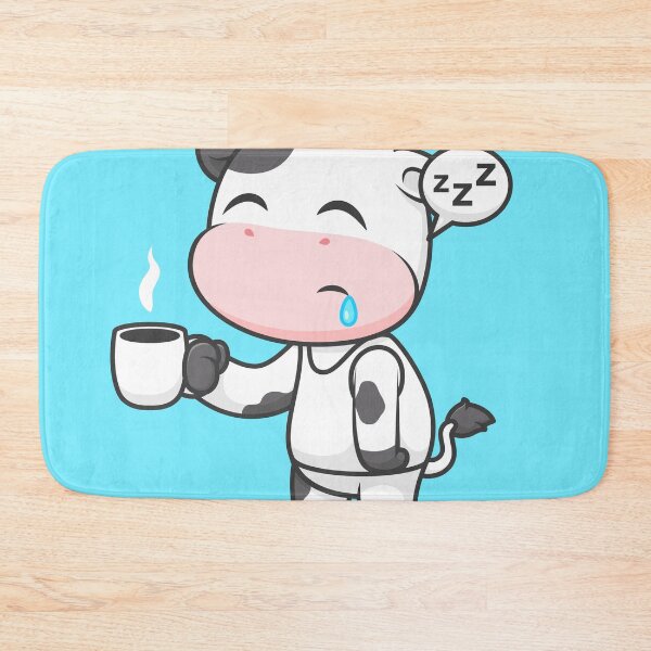 Item preview, Cute Cow Sleepy Holding Coffee Cartoon Vector Icon designed and sold by hjian8219.