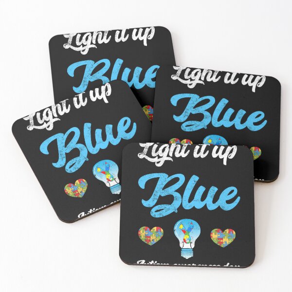 Item preview, Light it up blue design for autism awareness graphic designed and sold by farhanhafeez.