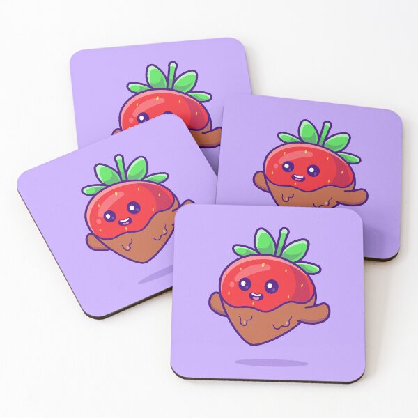 Item preview,  "Cute Strawberry with Chocolate Sauce Cartoon Vector Icon" designed and sold by hjian8219.