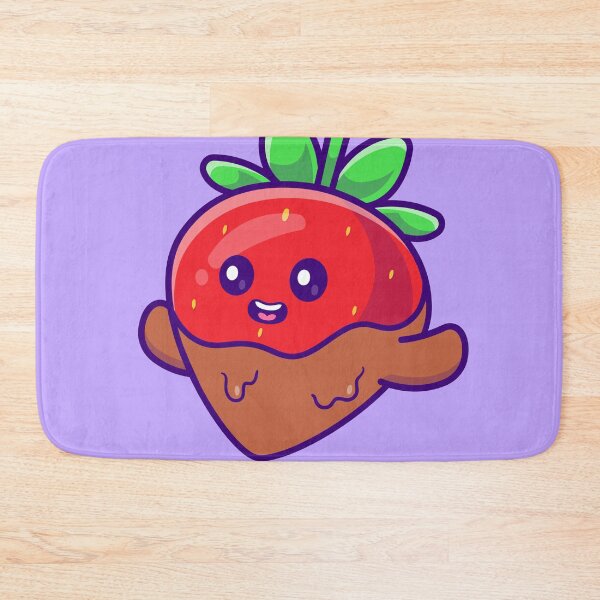 Item preview,  "Cute Strawberry with Chocolate Sauce Cartoon Vector Icon" designed and sold by hjian8219.