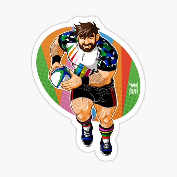 ADAM LIKES TO PLAY RUGBY - CHEERFUL VERSION Sticker