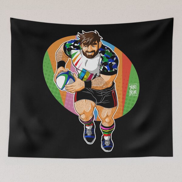 Item preview, ADAM LIKES TO PLAY RUGBY - CHEERFUL VERSION designed and sold by bobobear.