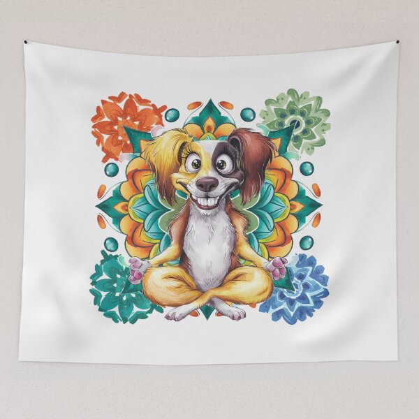 Item preview, Zen Dog Mandala designed and sold by RedTamah.