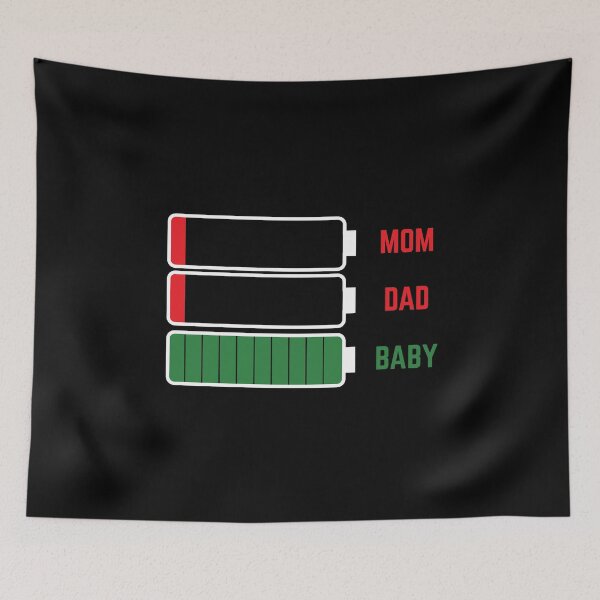 Item preview, Funny New Mom New Dad New Parents Tired Battery Costume Gift designed and sold by farhanhafeez.