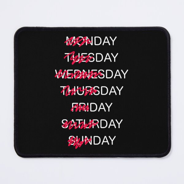 Item preview, Week Shirt - Day of Week Shirt - Week Days and Weekend designed and sold by farhanhafeez.