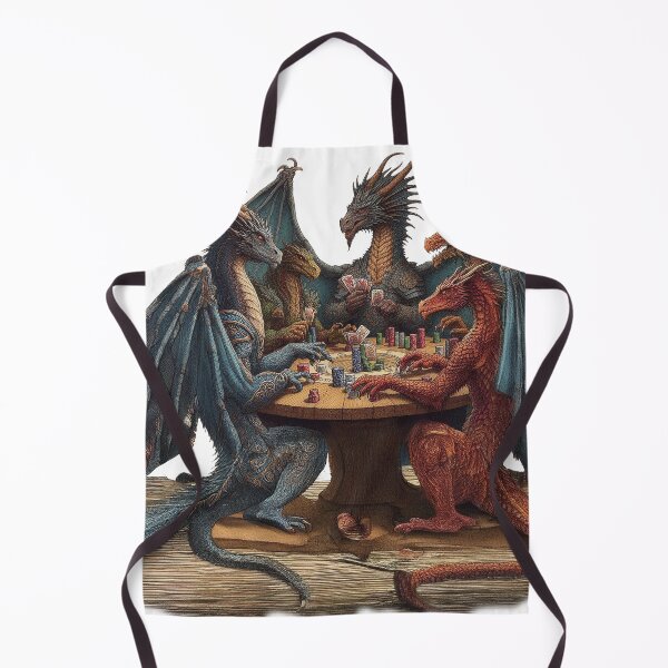 Item preview, dragons playing poker designed and sold by Foxlindesigns.